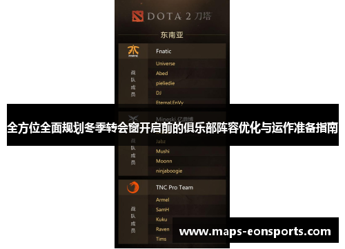 全方位全面规划冬季转会窗开启前的俱乐部阵容优化与运作准备指南 全方位全面规划冬季转会窗开启前的俱乐部阵容优化与运作准备指南